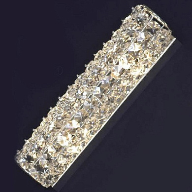 накладной светильник продолговатой формы с хрустальными элементами