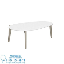 СТОЛИК ДЛЯ ЧАЯ 100X60CM ПЕСОЧНО-КЕРАМИЧЕСКИЙ БЕЛЫЙ Royal Botania