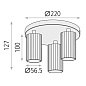 ACB Iluminacion Modrian 3951/P3 Потолочный светильник Черный, LED GU10 3x8W, Регулируемый