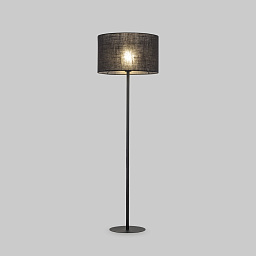 a068358 TK Lighting Glorii напольный торшер с цилиндрическим текстильным абажуром на высокой стойке
