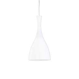 013244 Ideal lux Olimpia подвесной светильник в форме перевёрнутого конуса с матовым рассеивателем