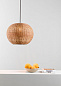 65134-74 Faro HAKA Black/rattan pendant lamp ø300 потолочный светильник черный