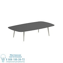 СТОЛ STYLETTO HIGH LOUNGE 220x120CM АЛЮМИНИЕВЫЕ НОЖКИ ГРИБНАЯ КЕРАМИЧЕСКАЯ СТОЛЕШНИЦА ЧЕРНЫЙ Royal Botania