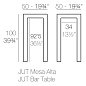 Jut bar table 50x50x100 стол, Vondom