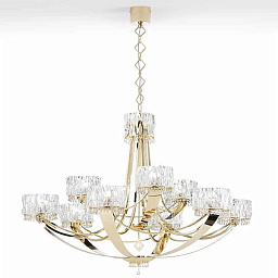 512/6+3 Light gold IDL Crystal blade люстра с шестью хрустальными рожками и позолоченной арматурой