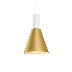 ODREY 1.4 Signal White + Gold Wever Ducre Odrey подвесной светильник конусный белый с золотом