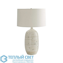 17009-383 Arteriors Jordyn настольная лампа с круглым основанием и матовым белым абажуром