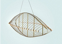 FIELTEBEK SUSPENSION, L:120CM, BRASS, LED