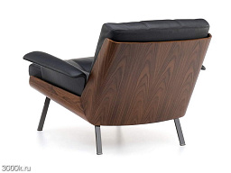 Daiki Кожаное кресло с подлокотниками Minotti
