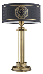 DEC-LG-1(P/A) Kutek Decor Lampshade настольная лампа с цилиндрическим тканевым абажуром на декоративной колонной стойке