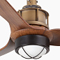 33428WW-10 Faro JUST FAN люстра-вентилятор со светом Ø810 3 лопасти старое золото/дерево WiZ — фото 2