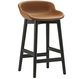 604443 Normann Copenhagen Hyg барный стул с кожаным сиденьем цвета бренди