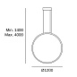CP4B-00A9AZDU05 подвесной светильник Leds C4 Circular Vertical Side ø1200 Surface черный — фото 1
