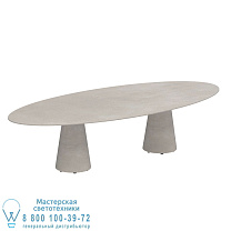 СТОЛ CONIX ELLIPSE 320X140 НОГИ БЕТОН ЦЕМЕНТ СЕРЫЙ - СТОЛЕШНИЦА СТОЛА CERAMIC CEMENTO LUMINOSO Royal Botania