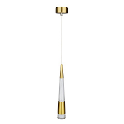 A6576SP-1PB Arte Lamp SABIK подвесной светильник в форме узкого цилиндра золотистого оттенка