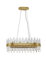 Satin Gold Metal& Clear Crystal LED G9 20x5 Watt 100-240 Volt IP20 Bulb Excluded L: 80 W: 36 H: 120 cm Crystal: 56 pcs