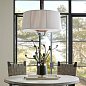 Подвесной светильник Arteriors Middlebury, белый хлопок и графитовая кожа — фото 1