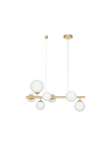 Opal Glass Matt Gold Metal LED G9 7x5 Watt 100-240Volt IP20 Bulb Excluded L: 65 W:29 H: 120 cm