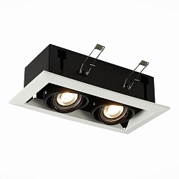 ST250.548.02 ST-Luce Hemi встраиваемый потолочный светильник с двойным корпусом белого цвета