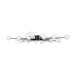 FR5242CL-24B1 Freya Celebrity потолочный светильник с перекрещенными латунными элементами и белыми сферическими плафонами