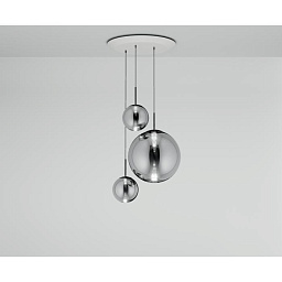 GLPS03CH-PEUM4 Tom Dixon Globe подвесной светильник с тремя зеркальными шарами на разных уровнях