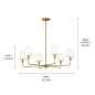 Pallas 32.25" 6 Light Chandelier Brushed Natural Brass люстра 52516BNB Kichler — фото 11