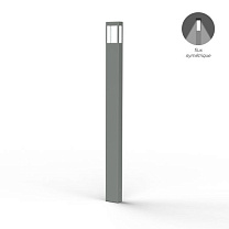 Tetra N° 5; Clear polycarbonate Built-in LED 2700°K warm white SYM 12W; Metal grey