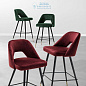 112053 Counter Stool Avorio roche bordeaux red velvet Eichholtz