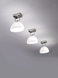2702/1SPOT Cremasco Cupola потолочный прожектор с полусферическим стеклянным плафоном и металлическим основанием