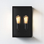 1183027 Messina Twin Astro lighting настенный светильник текстурированный чёрный — фото 1