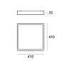 8231N Linea Light Box SQ AP PL LED L квадратный потолочный светильник белый — фото 3