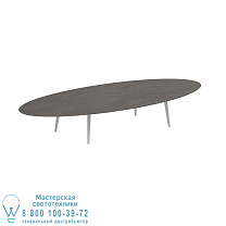 ВЫСОКИЙ СТОЛ STYLETTO LOUNGE 320X140CM АЛЮМИНИЕВЫЕ НОЖКИ БЕЛАЯ КЕРАМИЧЕСКАЯ СТОЛ TERRA MARRONE Royal Botania