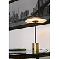 28387 Faro HOSHI настольная лампа золотой сатин./чёрный 12W LED 3000K светильник