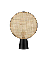 Natural Rattan & Sandy Black Metal Base LED E27 1x12Watt 100-240Volt IP20 Bulb Excluded Cable Length:140 cm D:35 H:48.5 cm