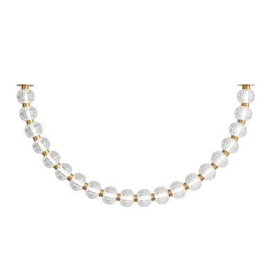 потолочный светильник с декоративными элементами в виде жемчужной цепочки