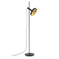 20164-95 WHIZZ FLOOR LAMP BLACK/GOLD LAMPSHADE 1xE27 торшер Faro barcelona