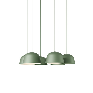 Ambit Pendant Cluster подвесной светильник Muuto White / Dusty Green AMBCL25A0105