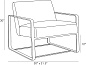 6934 Vince Lounge Chair Frost Chenille Arteriors мягкое сиденье
