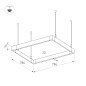 Квадратный подвесной светильник Arlight ALT-LINEAIR-QUADRAT-FLAT-UPDOWN-DIM 110-170 Вт — фото 1