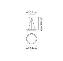 Halo Circular,Pendant White 3000K,1-10V