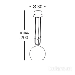 Kolarz Luna 0392.31+1M.5.Ag подвесной светильник хром ø30cm высота 200cm мин. высота 60cm 1+1 лампа e27+gu10