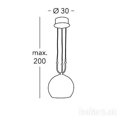 Kolarz Luna 0392.31+1M.5.Ag подвесной светильник хром ø30cm высота 200cm мин. высота 60cm 1+1 лампа e27+gu10
