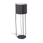24023-34 DRUM BLACK FLOOR LAMP GREY LAMPSHADE 1XE27 торшер Faro barcelona — фото 2