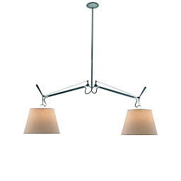 0630010A + 0780020A + 0780020A Artemide Tolomeo подвесной светильник с двумя регулируемыми плафонами на перекладине