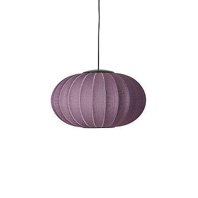 KWO57 BU LED Knit-Wit Made By Hand Подвесной светильник с овальным текстильным абажуром бордового цвета с LED