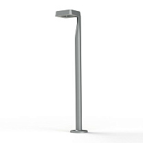 Square N° 3; Satin-finish polycarbonate Built-in LED 4000°K neutral white 35W; Silk grey
