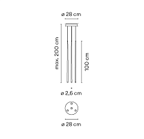 Slim,Pendant Black carbon fiber 2700K,1-10V PUSH