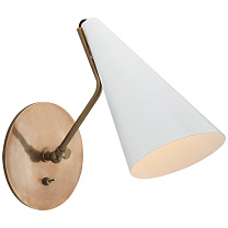 Clemente Wall Light полированная старая латунь с белым