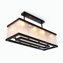 CL120-RECT-150 Bella Figura Burlington Gardens люстра с прямоугольным плафоном и двойной металлической рамой