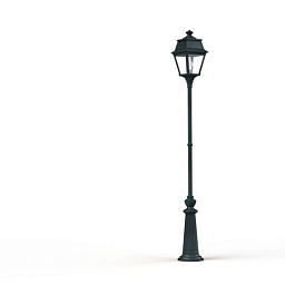 102025008 Roger Pradier Avenue 2 уличный фонарный столб с одним плафоном и серо-зелёным корпусом